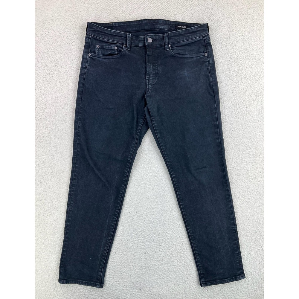 Bonobos Jeans Mens 35x30 Black Athletic Tapered Stretch Dark Wash BDB05261A